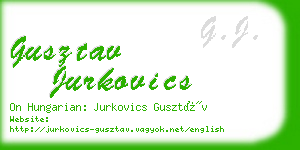 gusztav jurkovics business card
